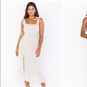 Show Me Your Mumu Claire Midi Dress - Show Me The Ring Crisp